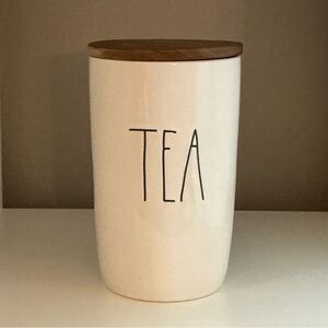 RAE DUNN Tea Canister With Wooden Lid